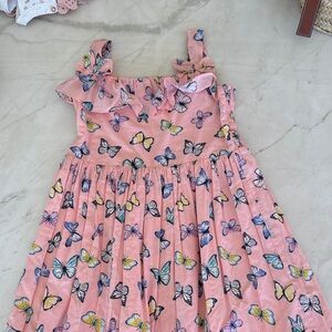 Rachel Riley Pink Butterfly Print Dress